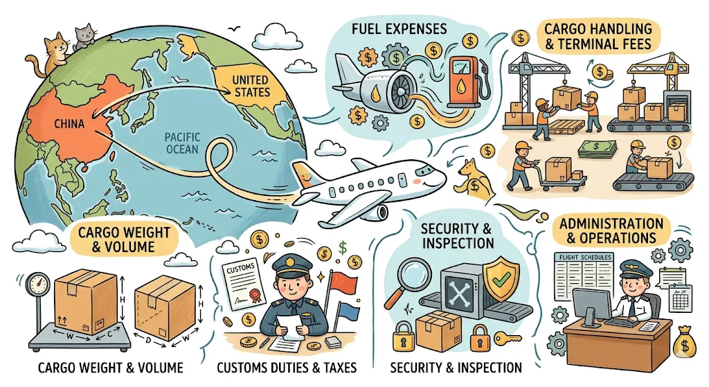 中国到美国空运成本