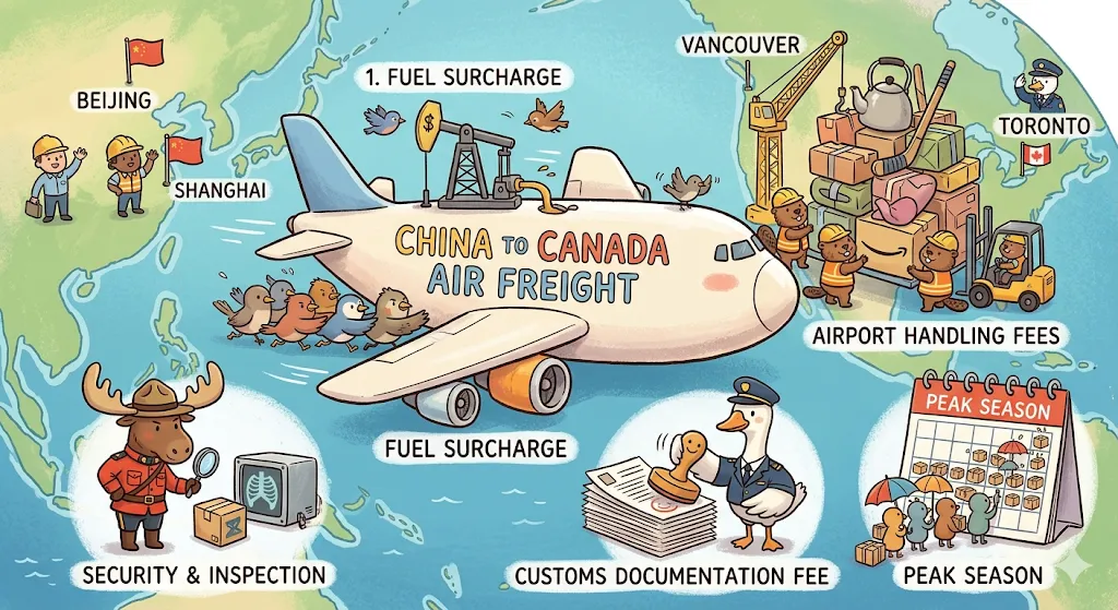 中国到加拿大空运成本