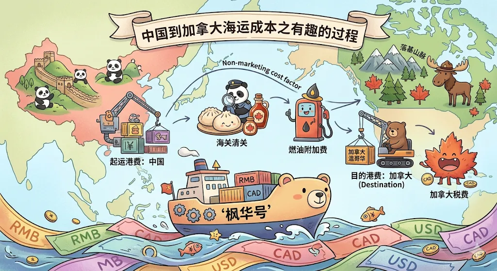 中国到加拿大海运成本