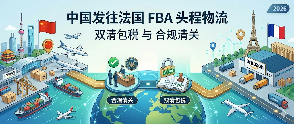 中国发往法国FBA头程物流双清包税与合规清关