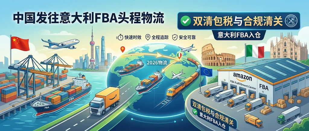 中国发往意大利FBA头程物流双清包税与合规清关