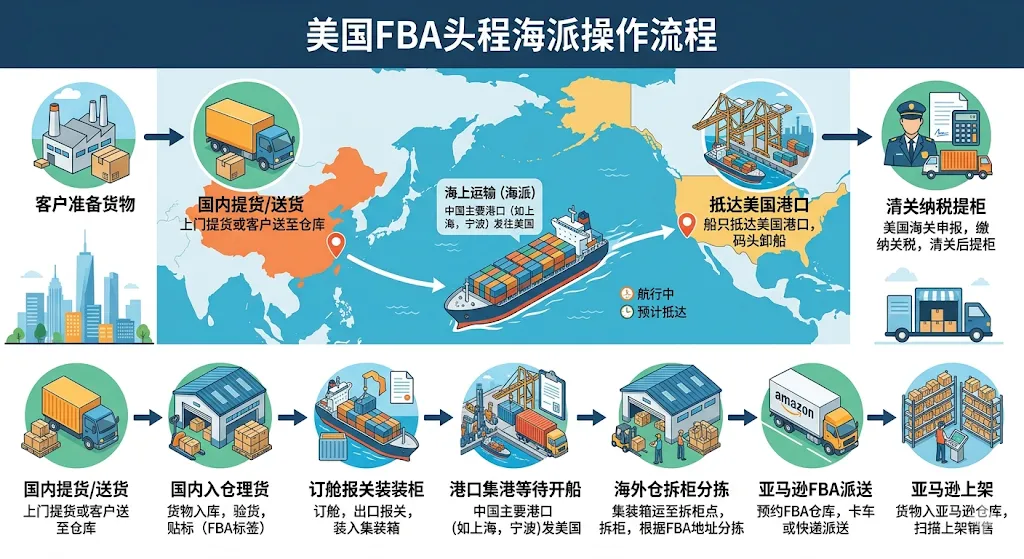 美国FBA头程海派操作流程