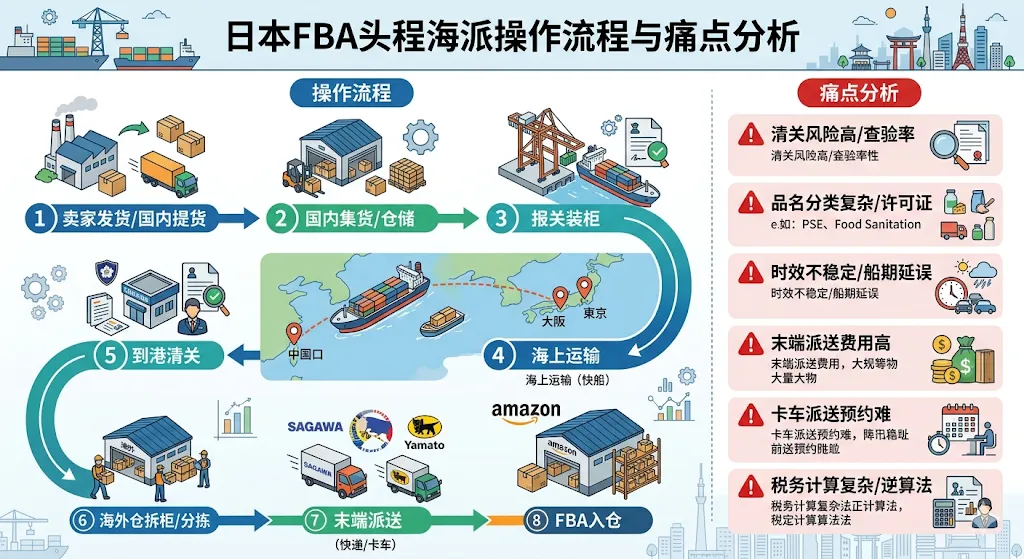 日本FBA头程海派操作流程与痛点分析