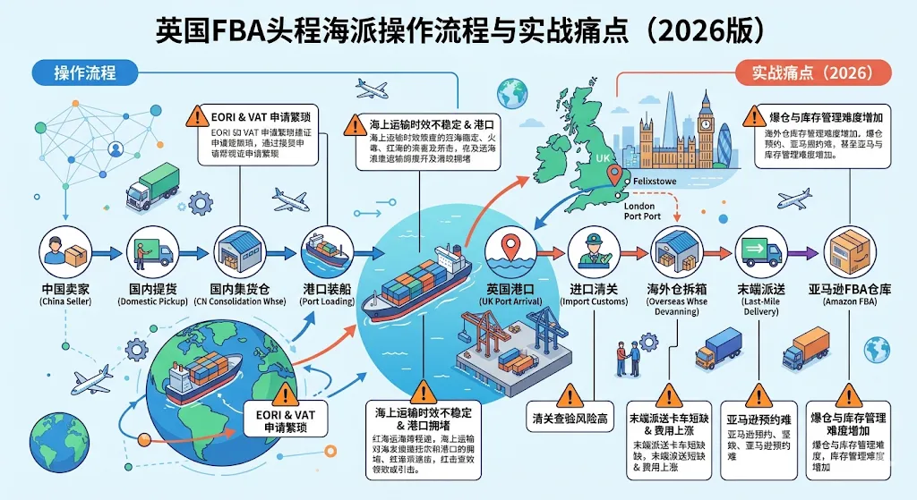 英国FBA头程海派操作流程与实战痛点
