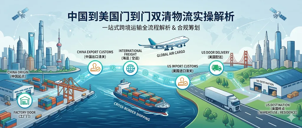 中国到美国门到门双清物流实操解析