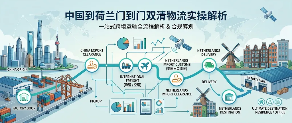中国到荷兰门到门双清物流实操解析