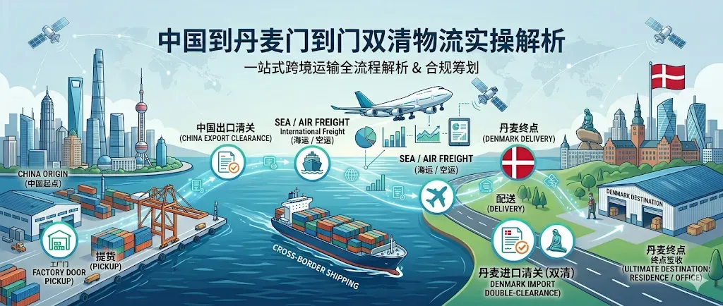 中国到丹麦门到门双清物流实操解析