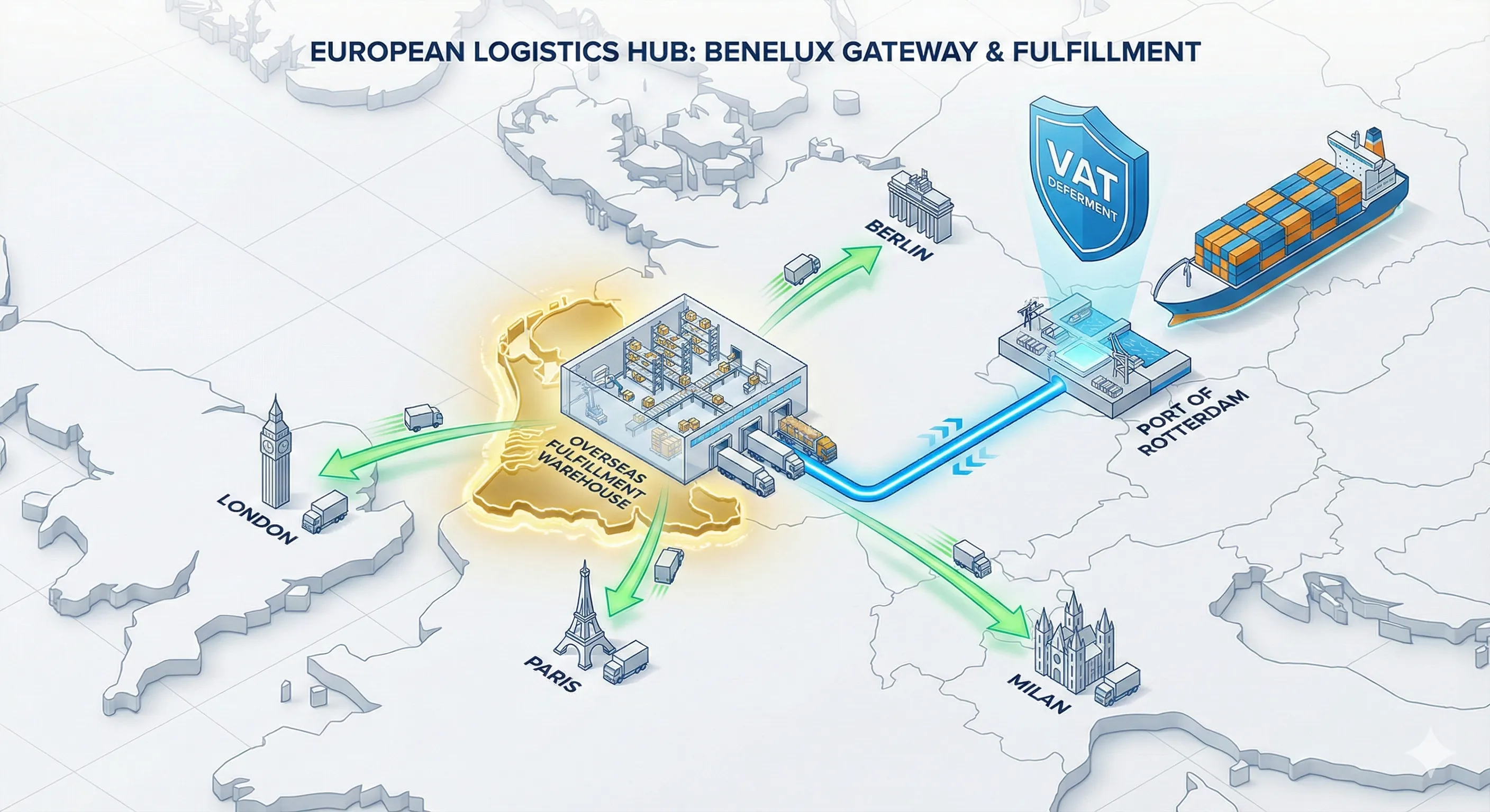 中国到比利时/荷兰/卢森堡双清包税