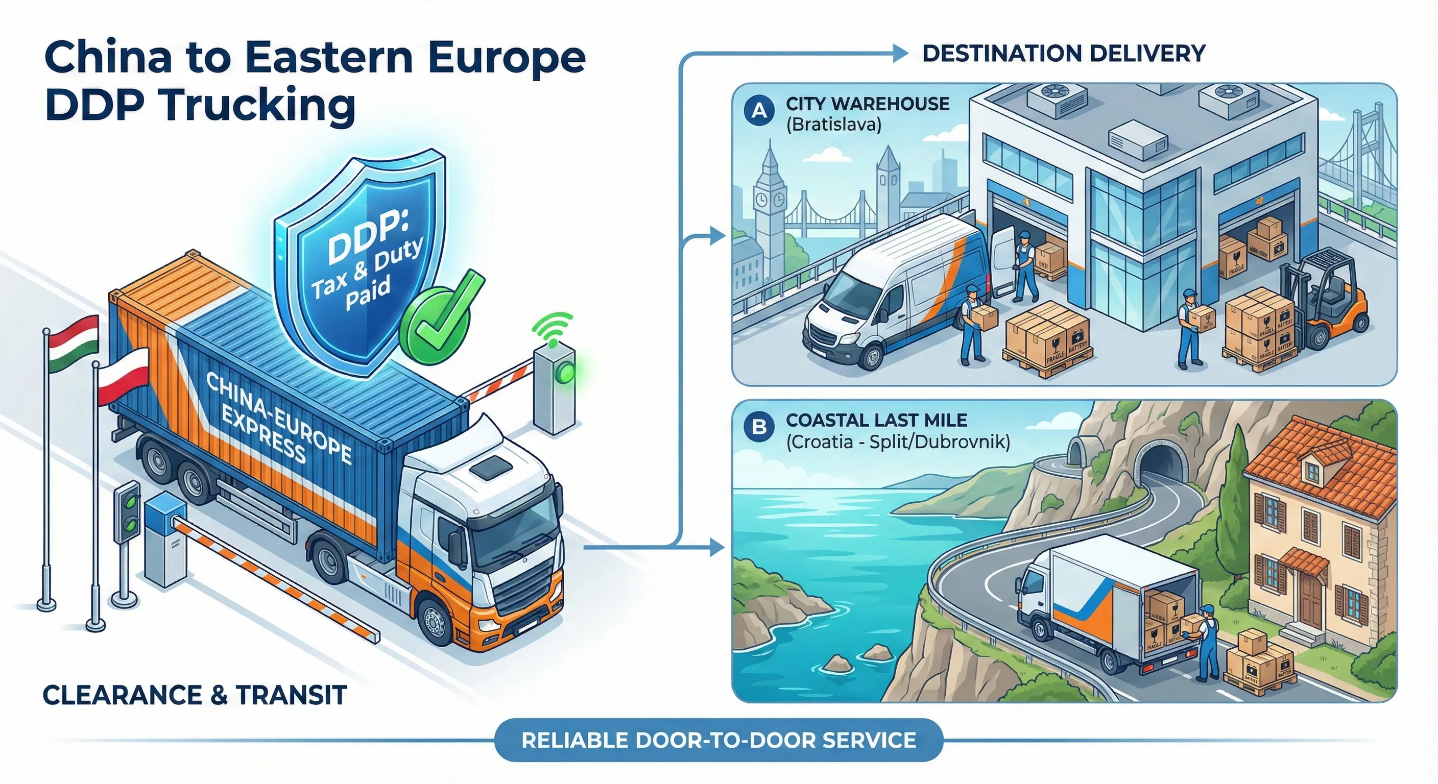 中国到克罗地亚/斯洛文尼亚/斯洛伐克卡航专线