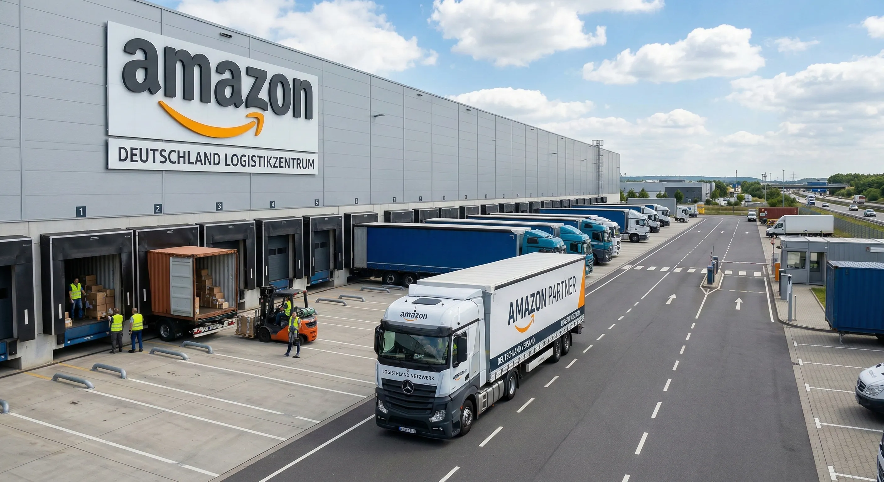 德国亚马逊送仓卡车派送