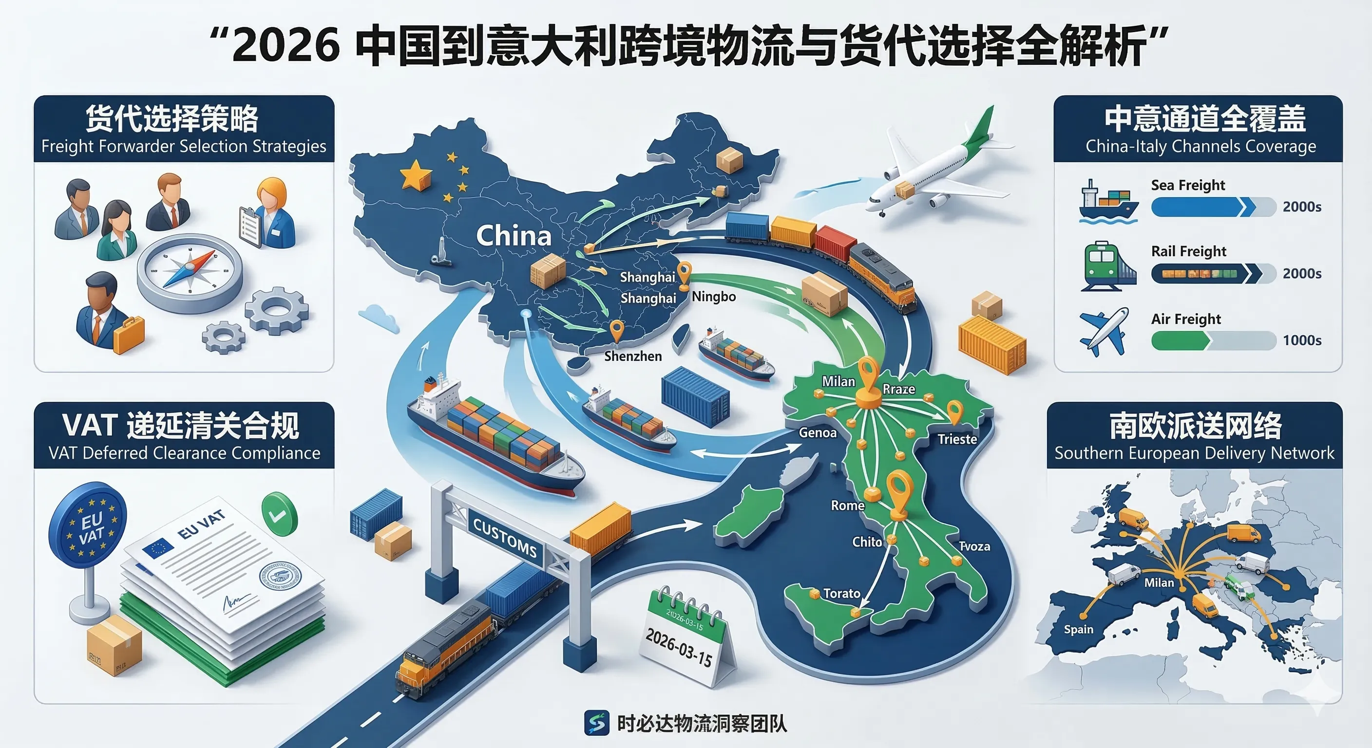 中国到意大利跨境物流与货代选择全解析