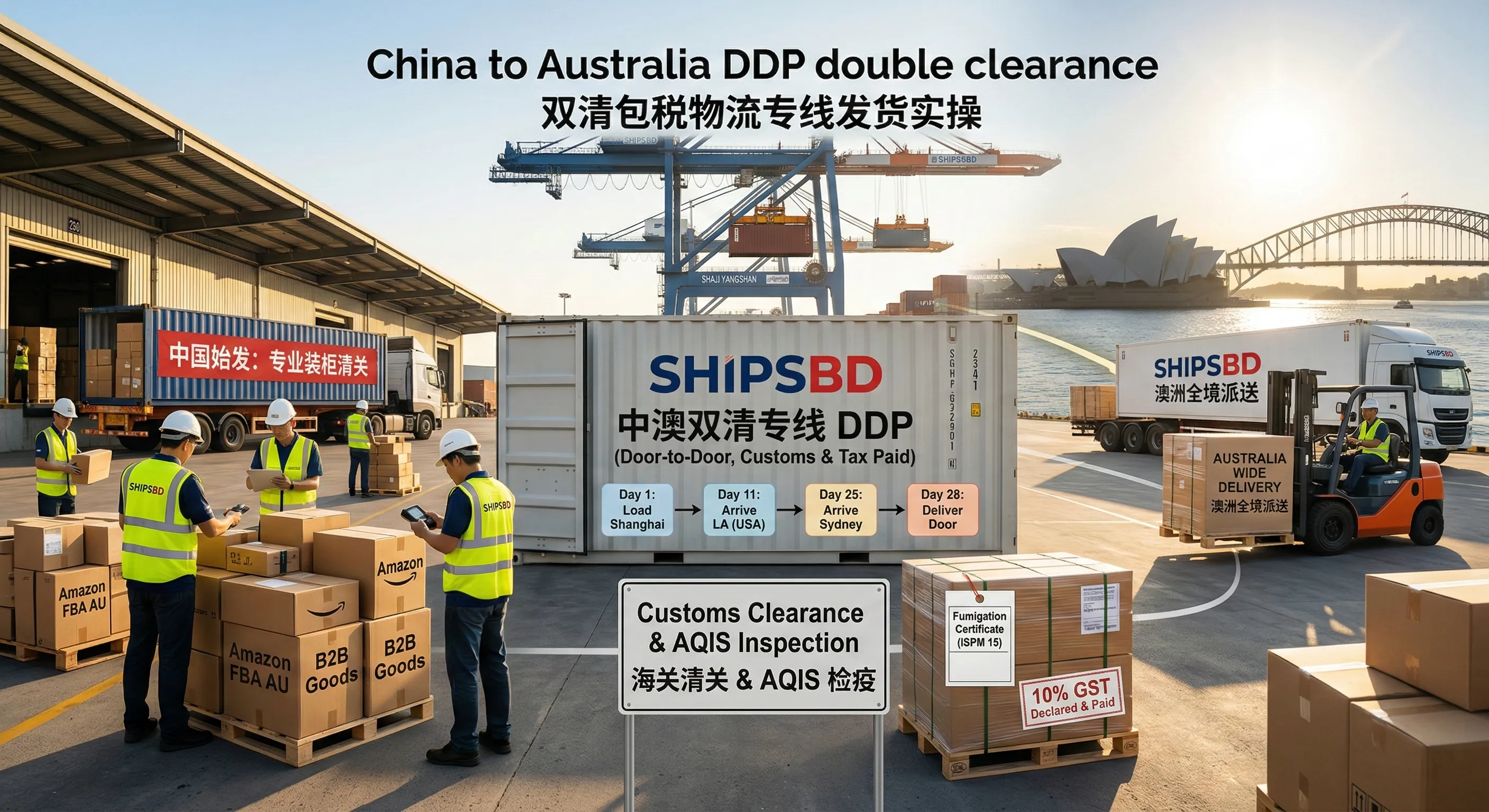 澳大利亚双清包税物流专线发货实操