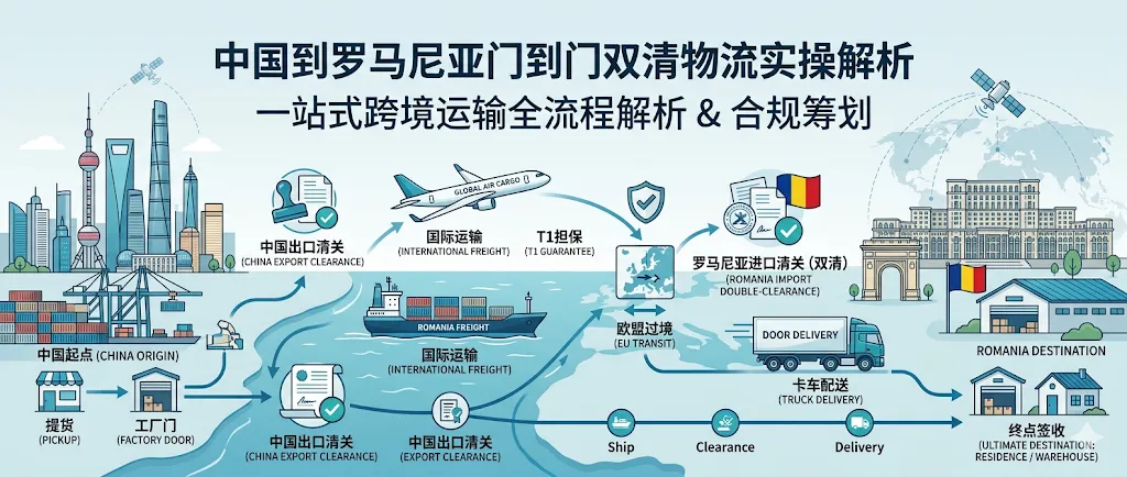 中国到罗马尼亚门到门双清物流实操解析