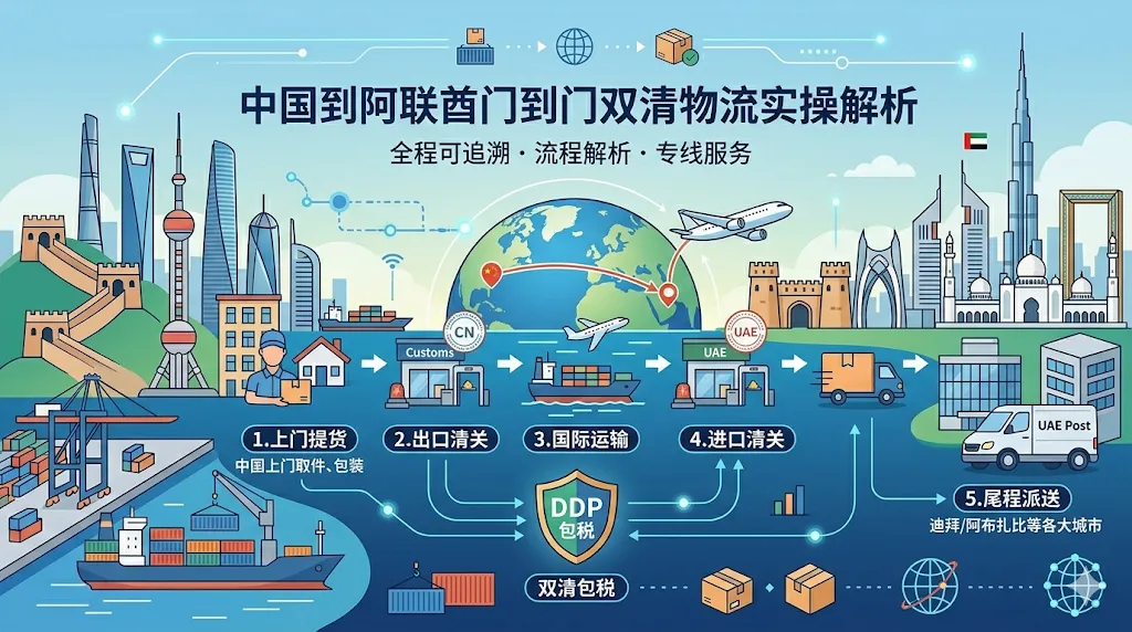 中国到阿联酋门到门双清物流实操解析