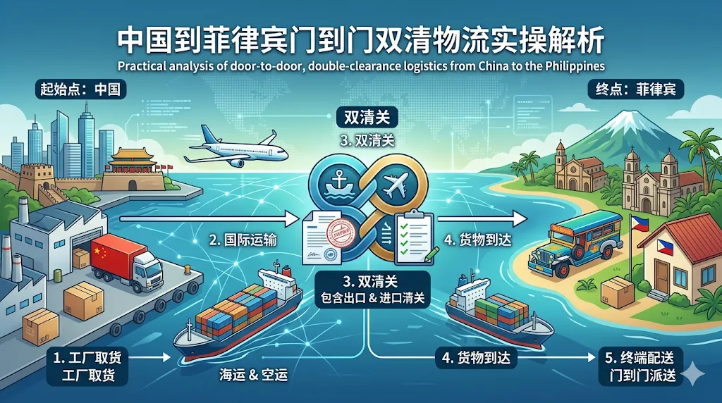 中国到菲律宾门到门双清物流实操解析