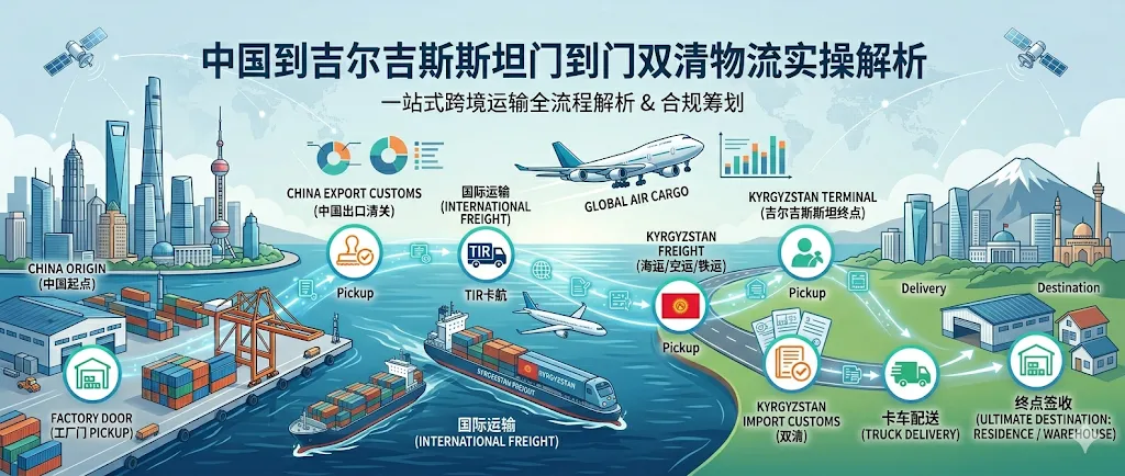 中国到吉尔吉斯斯坦门到门双清物流实操解析