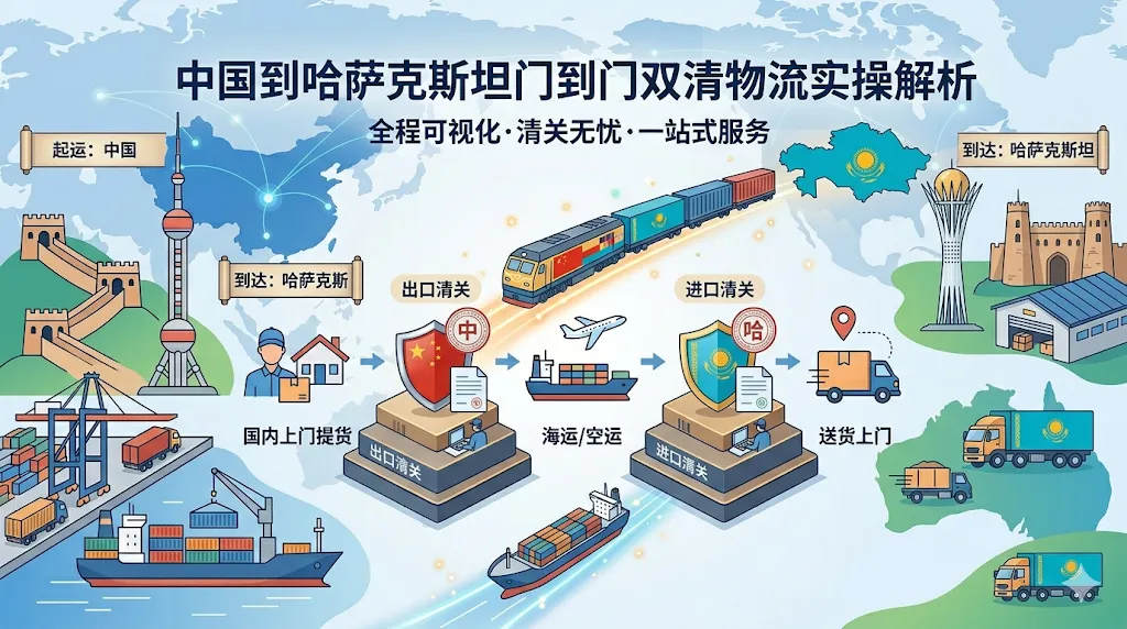 中国到哈萨克斯坦门到门双清物流实操解析