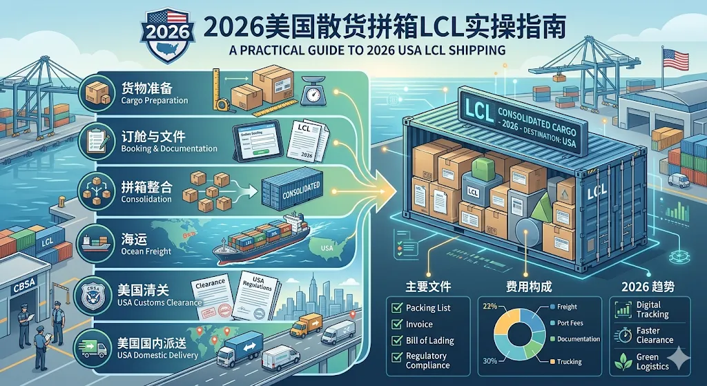 2026美国散货拼箱LCL实操指南