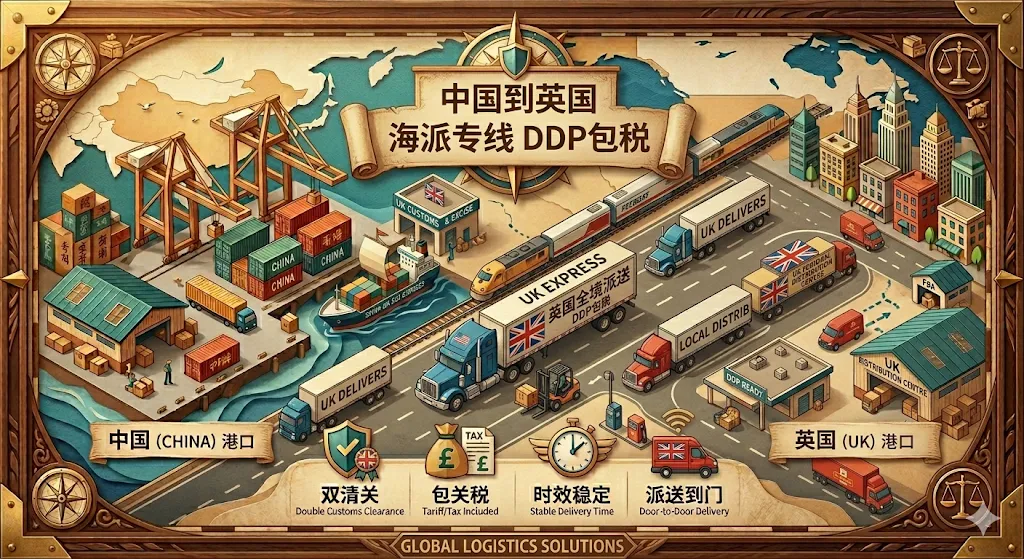 中国到英国海派专线DDP包税