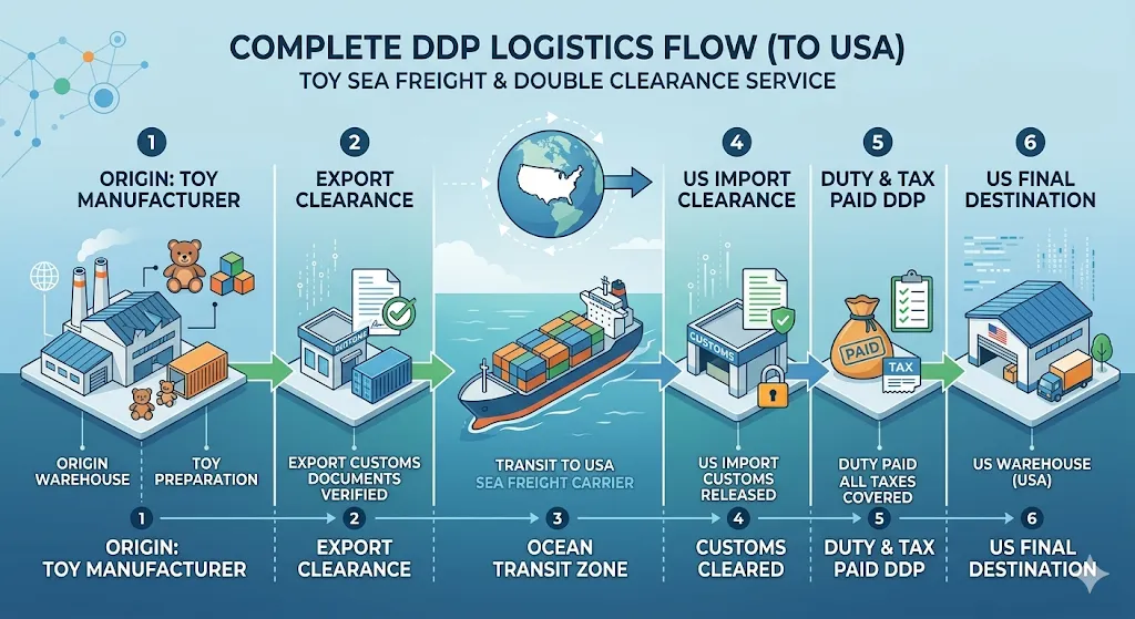 玩具发美国海运DDP双清包税