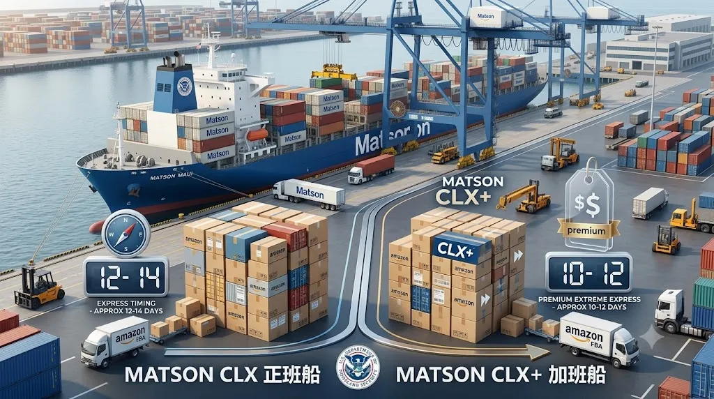 美森正班船CLX与加班船CLX+美国FBA海运时效与性价比对比