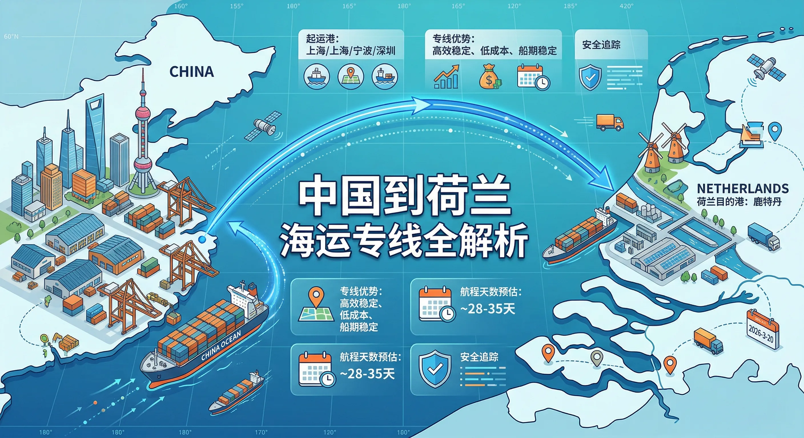 中国到荷兰海运专线全解析