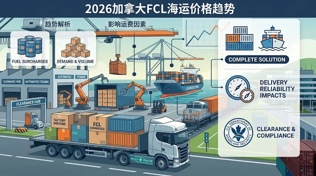 2026加拿大FCL海运价格趋势与影响运费因素解析