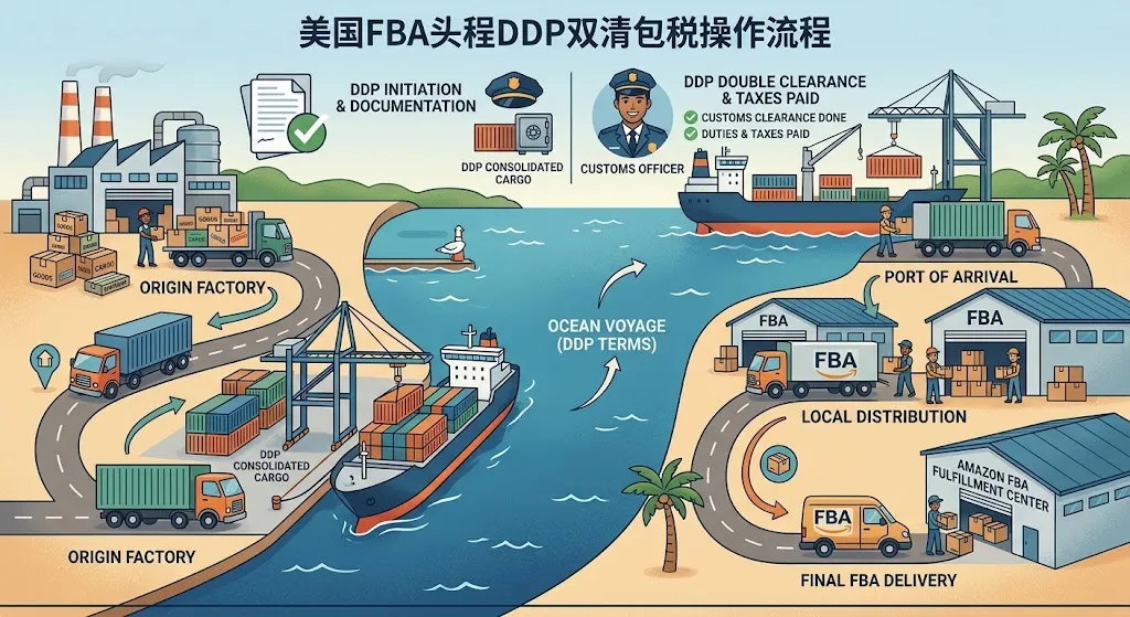 美国FBA头程DDP双清包税怎么操作？跨境卖家指南