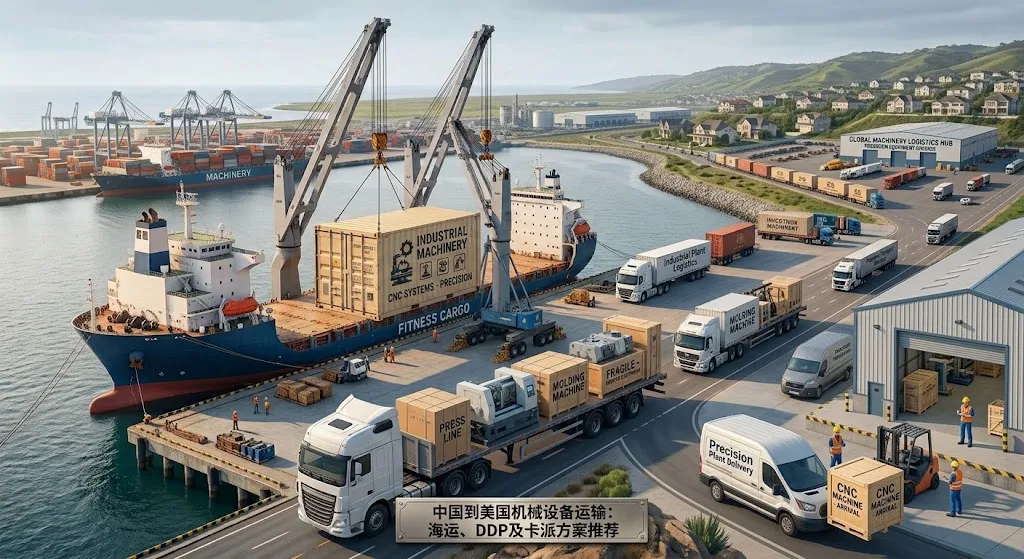中国到美国机械设备运输：海运、DDP及卡派方案推荐