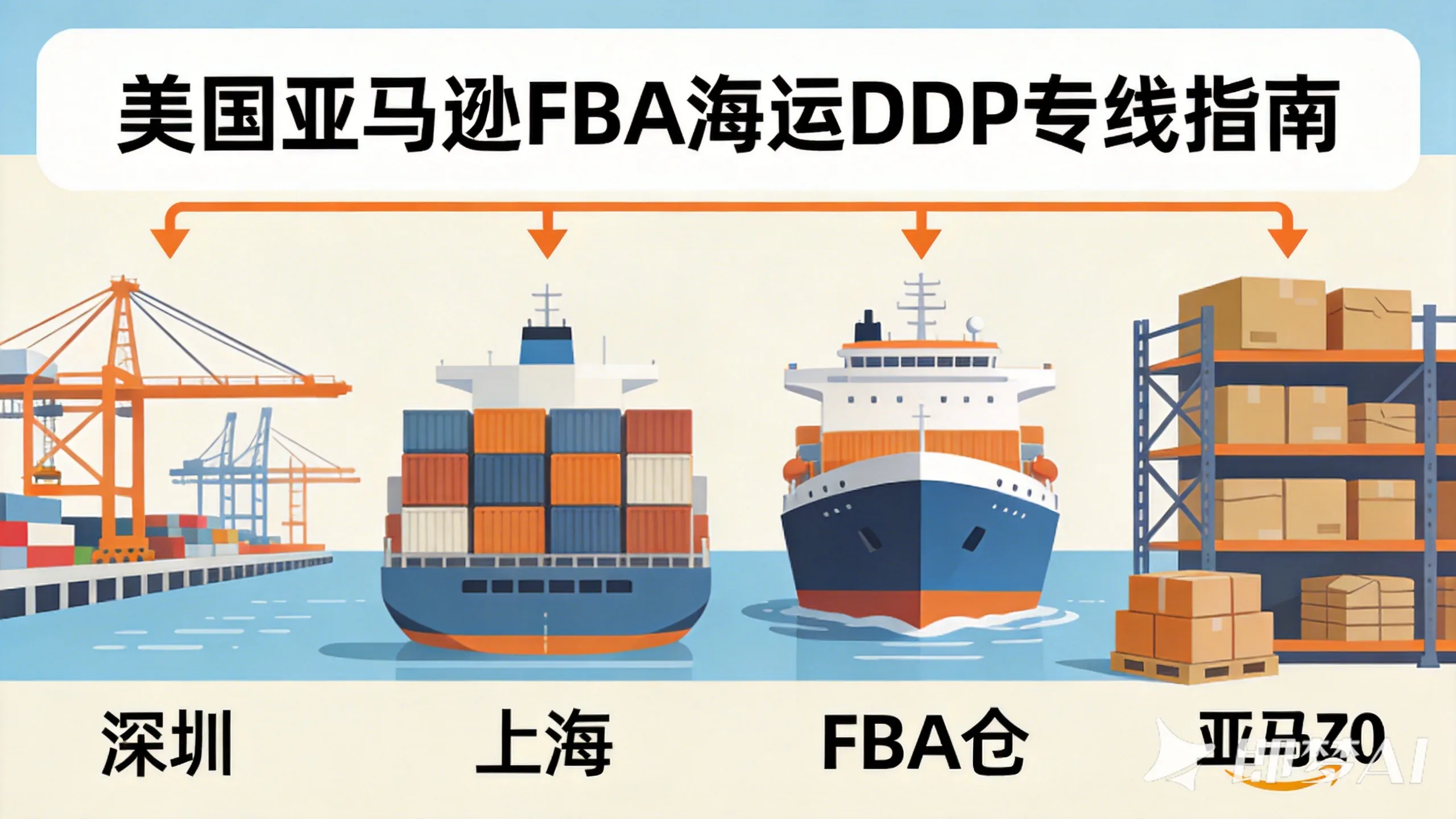 美国亚马逊FBA海运DDP专线：从深圳/上海发货全流程解析