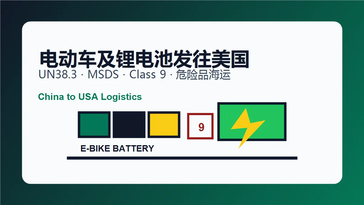 中国电动车及锂电池产品发往美国物流方案