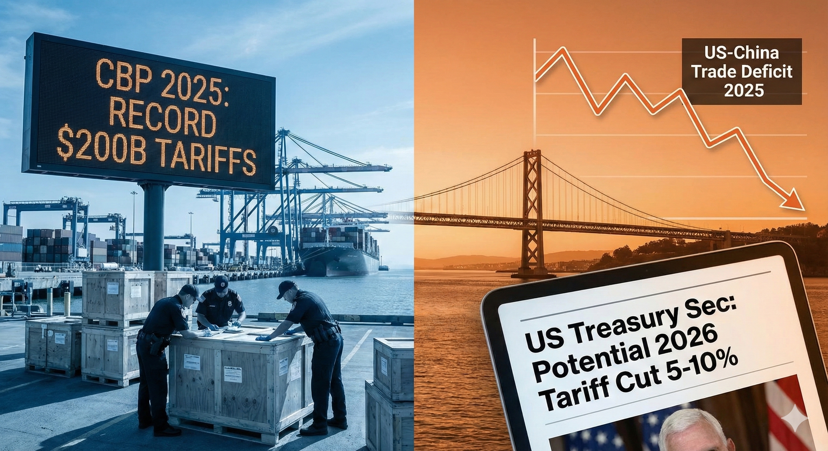 冰火两重天：2025年美国关税狂揽1.4万亿，2026年对华关税或迎首次下调？